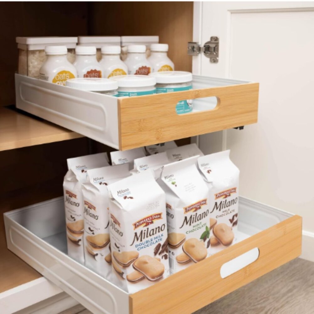 TXG Pull-Out Drawer–No-Drill, High-End Kitchen/Bath Storage Solution! Two Sizes